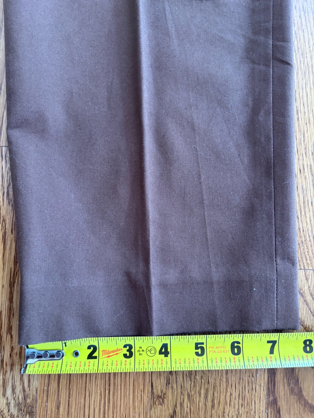 Ann Klein Brown Cropped Pants Side Zip High Waist Stretch Casual Office Size 16 - Picture 8 of 10